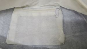 Purple and white synthetic Tote Bag