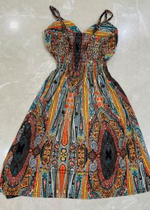 Boho Paisley Print Maxi Dress
