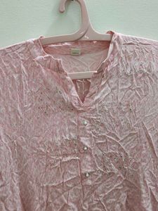 Pink Printed Kurta