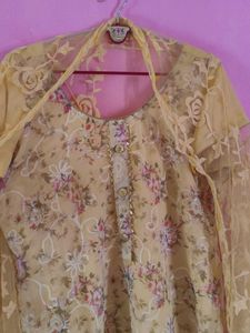 Elegant Yellow Floral Kurta Set