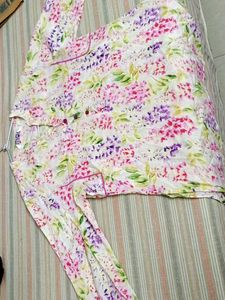 Floral Print Cotton Kurta