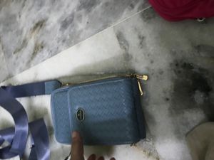 Blue Crossbody Wallet Bag