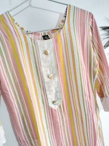 🤩Striped Kurta &amp;  Dupatta🩷