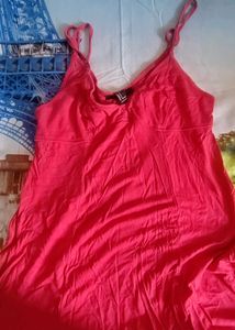 set of two yellow and Red Ribbed Tank Dress