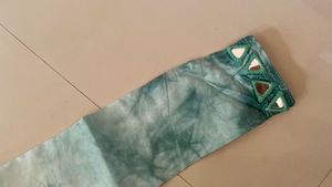 Teal Tiered Skirt &amp; Tie-Dye Crop Top