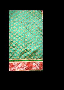 Green Kurta with Gold Print