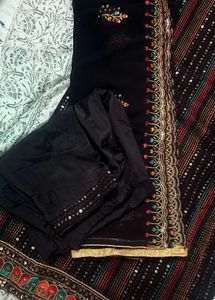 maroon colour straight suit