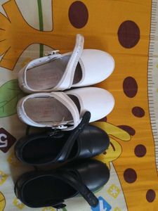 black & white shoe