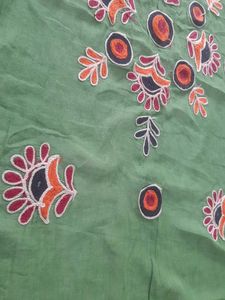 Green embroidered Salwar and Dupatta set
