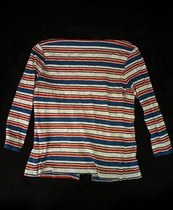 Retro Striped Open Front Cardigan