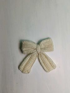 Handmade Crochet Bow Hair Clip