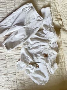 Baby White Bear Outfit Set