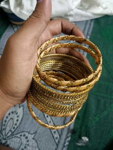 Set of Gold Thread Bangles