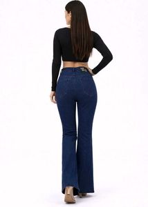 Bootcut High-Waisted Denim Jeans
