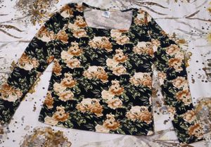 Floral Print Long Sleeve Top