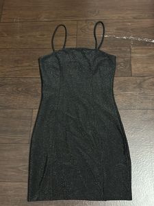 Sparkly Spaghetti Strap Mini Dress