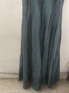 Elegant Teal Embroidered Anarkali Gown
