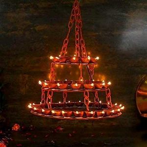 LED Plastic Brown Diya Light