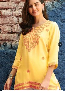 Yellow Embroidered Kurta💅🏼💞
