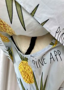 Pineapple Print Off-Shoulder Dress