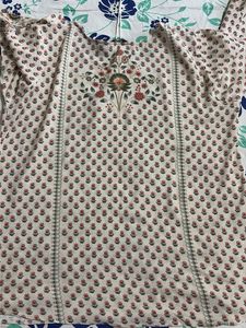 Boho Floral Print Tassel Kurta