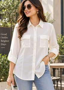 Chic Off-White Button-Up Shirt