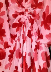 pink floral dress