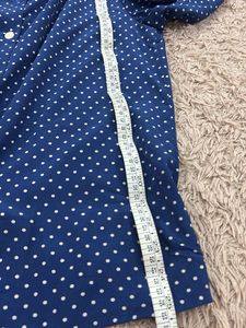 Blue Polka Dot Button-Up Shirt