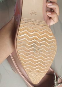 nude pink long heels
