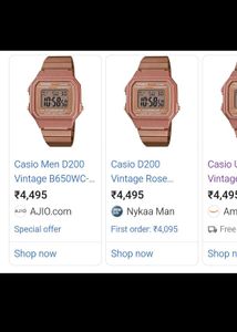 OG Casio Vintage Rose Gold Digital Watch