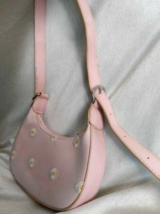 Cute Pink Daisy Shoulder Bag