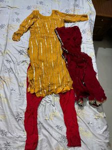 Stunning Yellow Kurta Set with Sequins