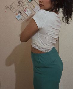 Teal Wide Leg Pants