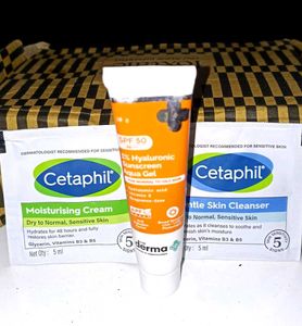 Derma co sunscreen + Cetaphil Set of 2