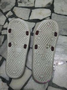 Maroon Bow Flip-Flops