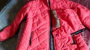 Pink Jacket with Fur Trim