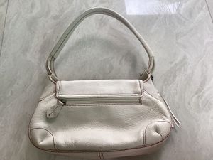 Anne Klein White Leather Shoulder Bag
