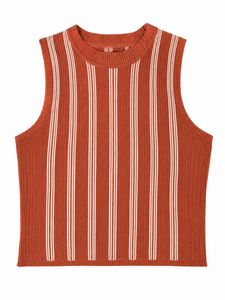 Striped Knit Sleeveless Top