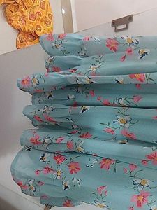 Floral Print A-Line Midi Dress.  size XL