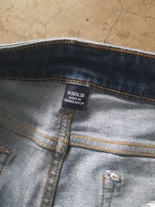 CK Blue Distressed Skinny Jeans