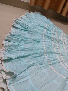 Flowy Sky Blue Ethnic Skirt