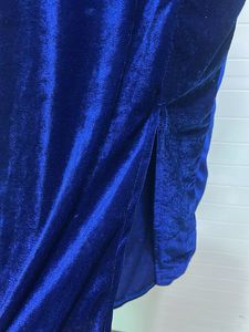 Royal Blue Velvet Dress
