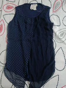 Blue Sleeveless Top