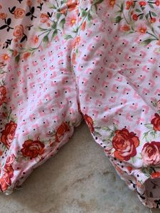 Pink Floral Patchwork Pajama Set