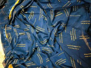 Navy Blue Embroidered Salwar Suit with Matching Du