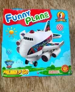 Funny Plane Pull Back-N-Go Toy