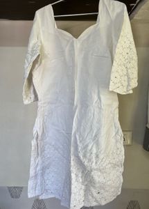 Elegant White Embroidered Kurta