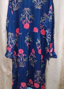Beautiful Blue Floral Print Kurta