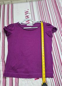 Adidas Purple Puff Sleeve T-Shirt