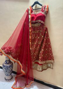Red heavy Lehenga Choli Set